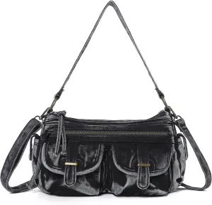 Angel Kiss Hobo Purses for Women Crossbody Shoulder Bag Ladies Multi Pocket Handbags with Adjustable Shoulder Strap