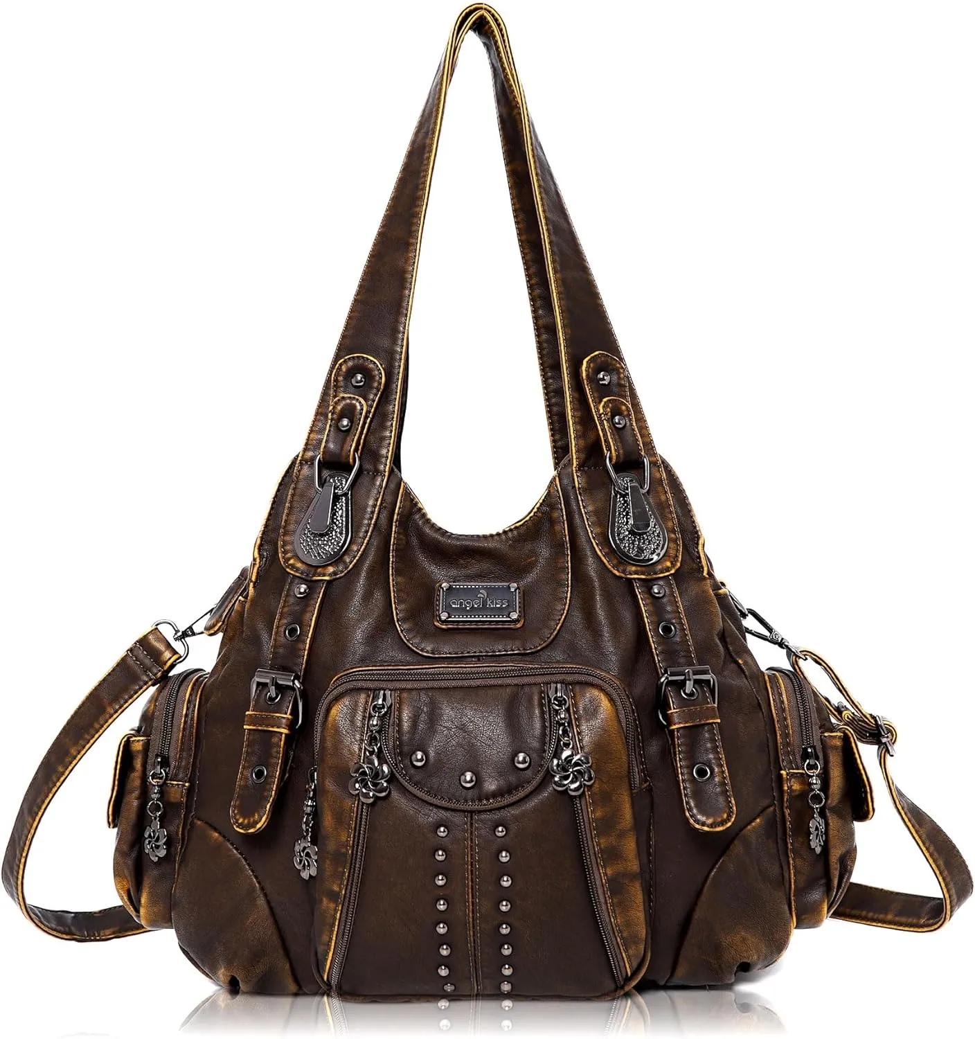 Angel Kiss Purses for Women Soft PU Leather Large Hobo Bags for Women Shoulder Bag