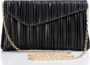 BABEYOND Clutch Purses for Women - Evening Bag Pleated Flap Clutch for Formal Party Cocktail Prom Wedding Handbags
