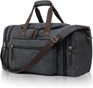 Canvas Duffle Bag for Travel 45L Duffel Overnight Weekender Bag