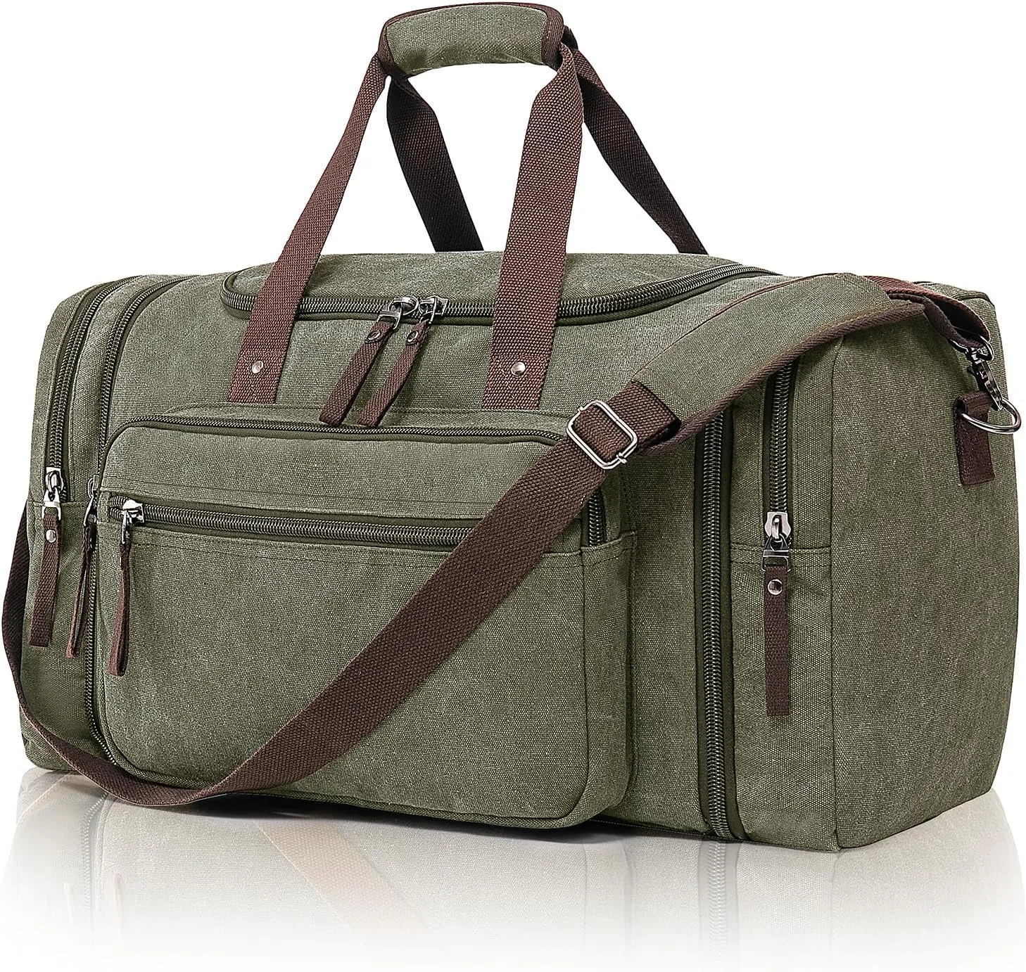 Canvas Duffle Bag for Travel 45L Duffel Overnight Weekender Bag
