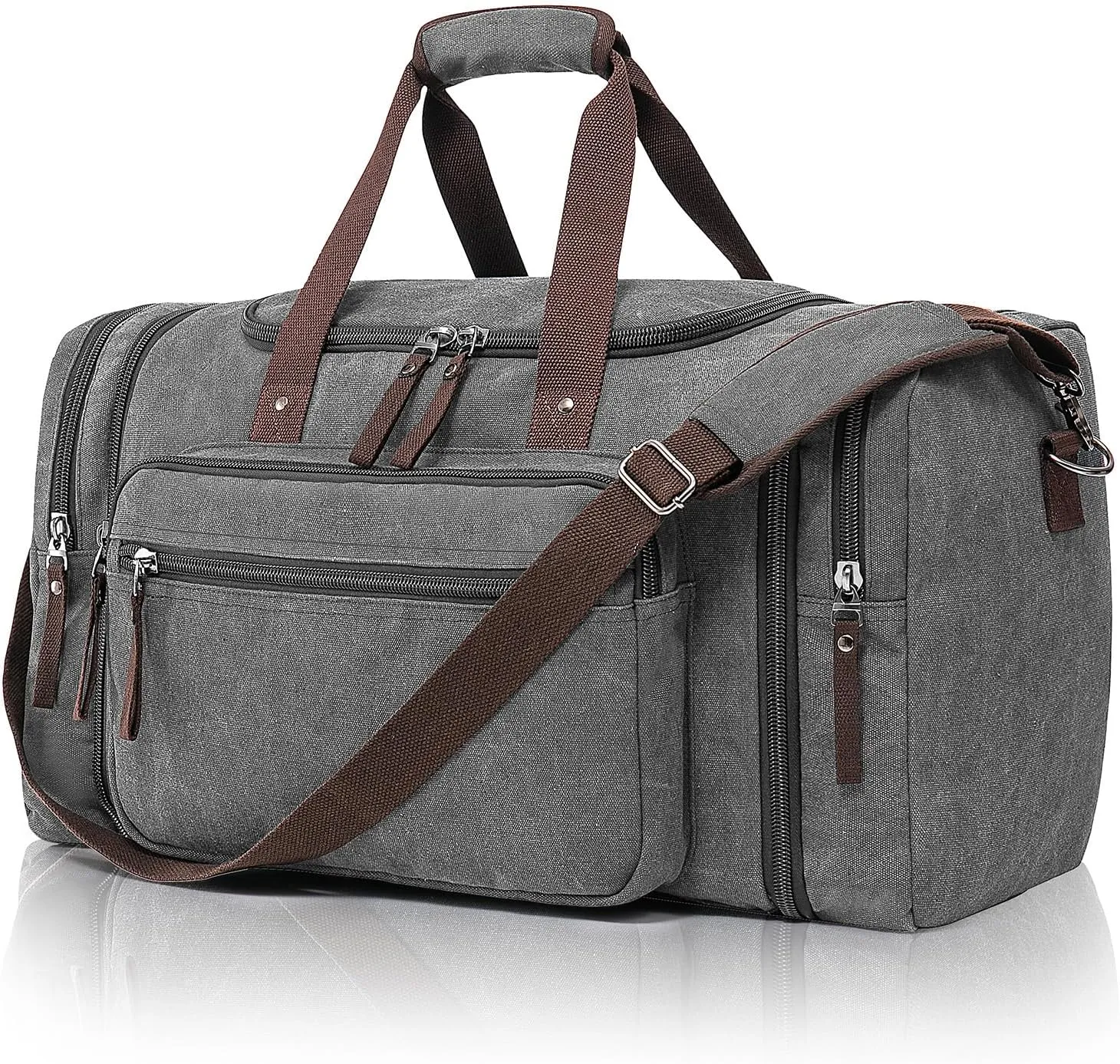 Canvas Duffle Bag for Travel 45L Duffel Overnight Weekender Bag