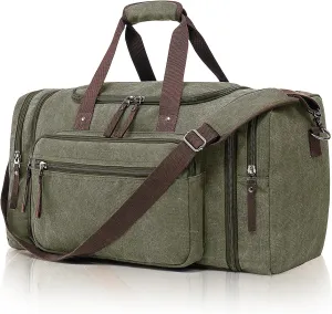Canvas Duffle Bag for Travel 45L Duffel Overnight Weekender Bag