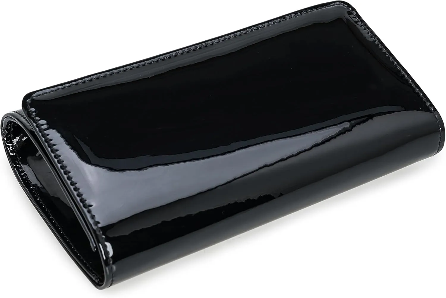 CHARMING TAILOR Faux Leather Wedding Clutch for Women Metallic PU Formal Bag Mirrored Patent Evening Party Purse
