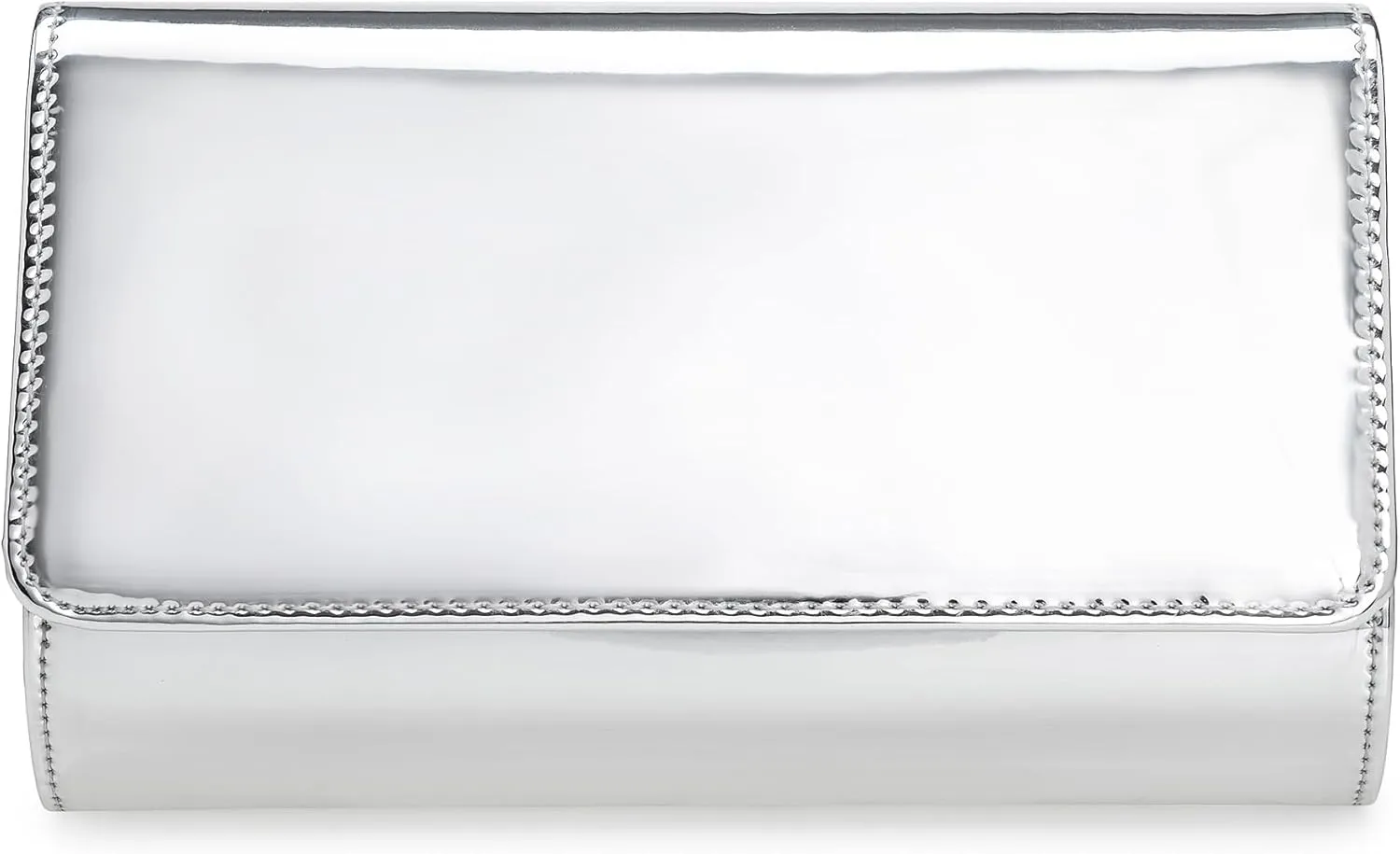CHARMING TAILOR Faux Leather Wedding Clutch for Women Metallic PU Formal Bag Mirrored Patent Evening Party Purse