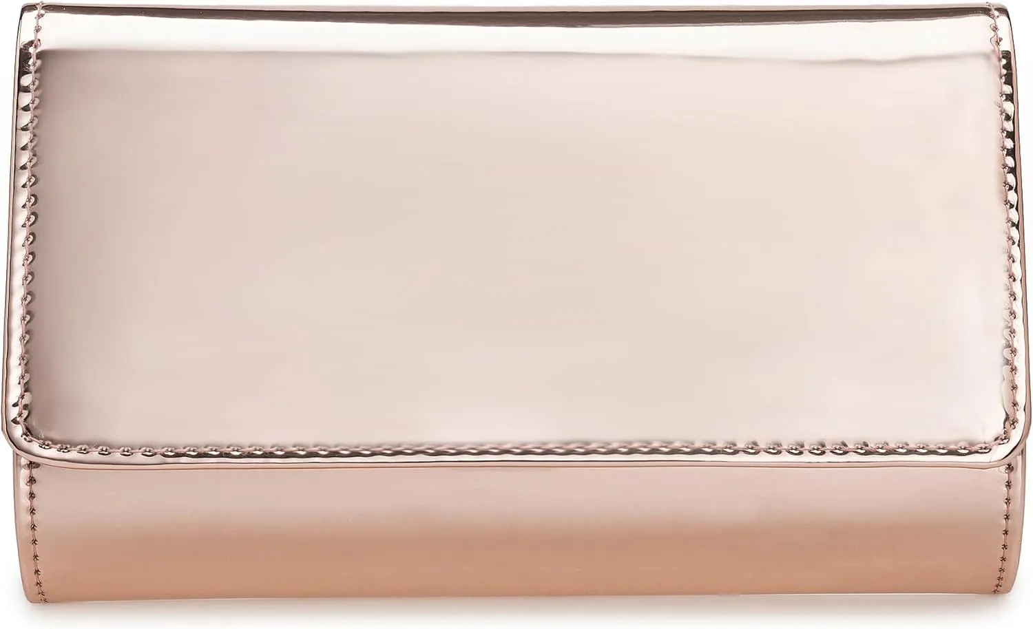 CHARMING TAILOR Faux Leather Wedding Clutch for Women Metallic PU Formal Bag Mirrored Patent Evening Party Purse