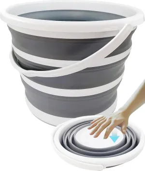 Collapsible Bucket-10L (2.6 Gallon) Bucket for Cleaning with Handle-Folding Foldable Portable Plastic Water Supplies,Collapsible Mop Bucket Car Wash Camping Garden