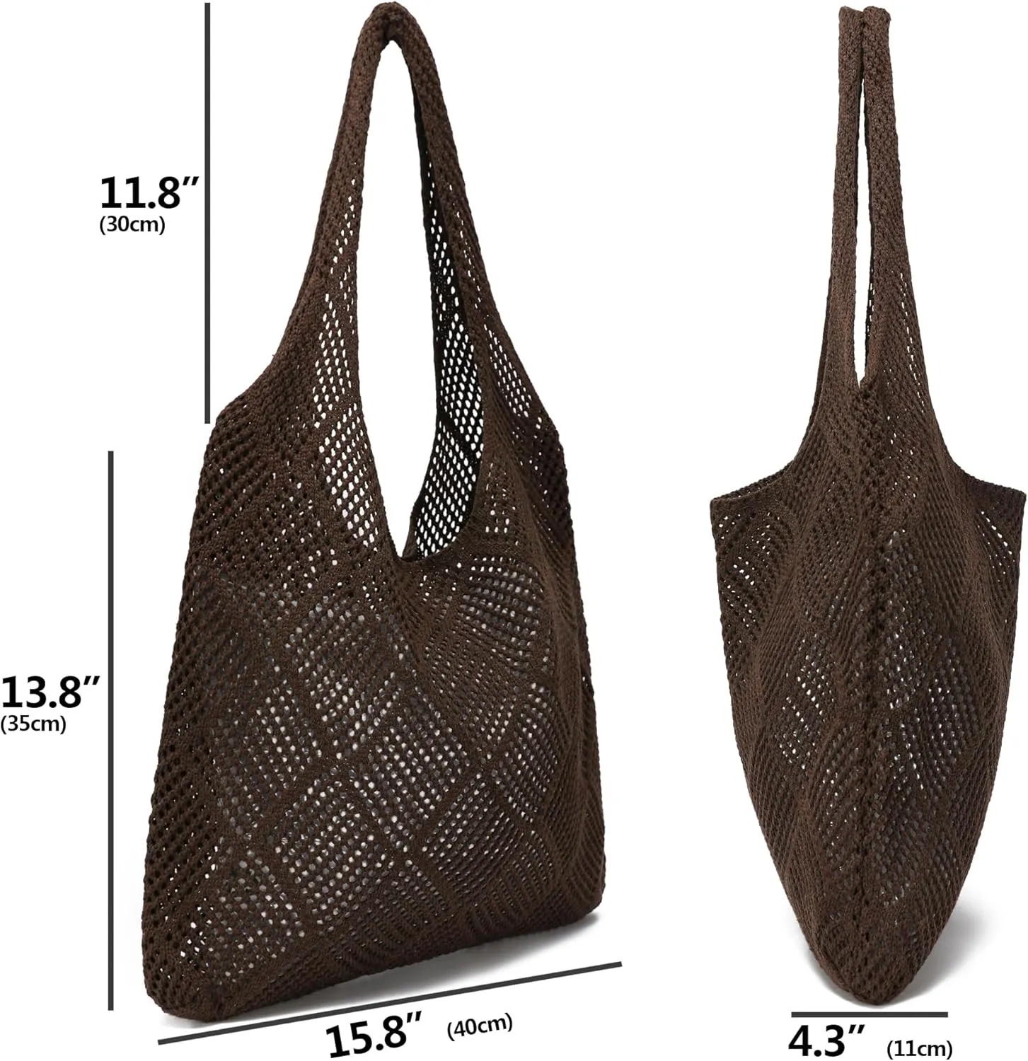 Crochet Tote Bags Summer Beach Bag for Women Vacation Mesh Knit Bag Hippie Bag