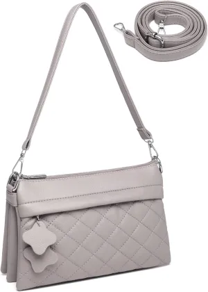 Crossbody Bags for Women Handbags, PU leather satchel Shoulder Bag Tote Bag Clutch Purse (Beige)