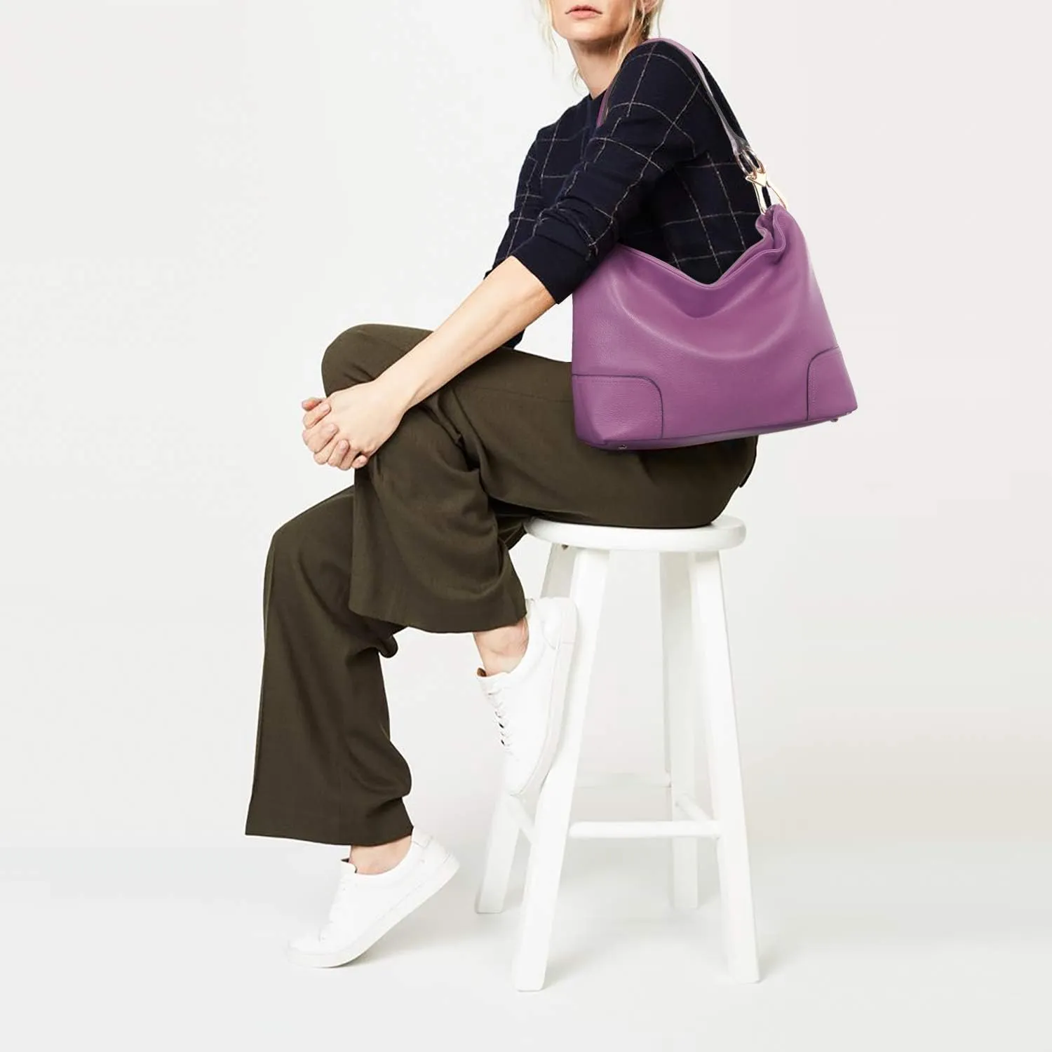 Dasein Hobo Purses for Women Soft PU Leather Handbags Slouchy Hobo Bags Shoulder Bag Top Handle Tote