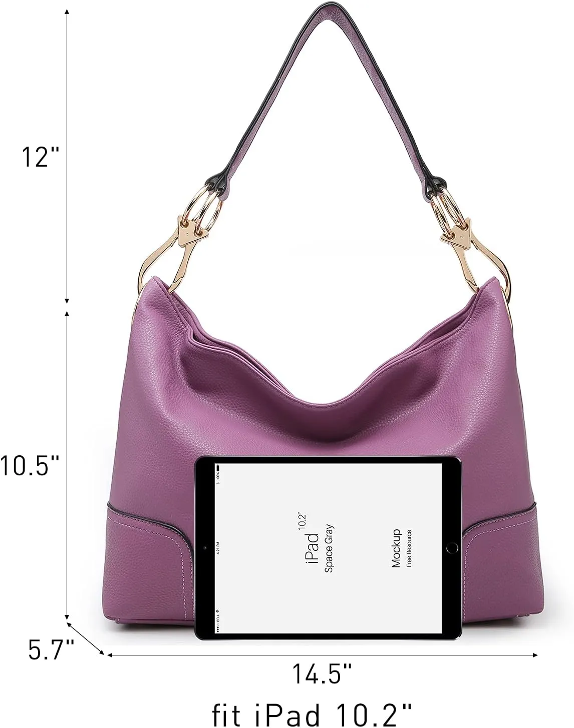 Dasein Hobo Purses for Women Soft PU Leather Handbags Slouchy Hobo Bags Shoulder Bag Top Handle Tote