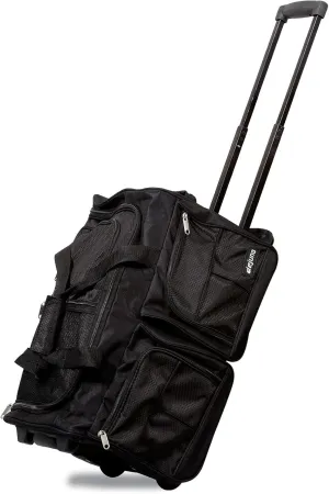 Dejuno 20-Inch Carry-on Rolling Duffle Bag, Black, One Size