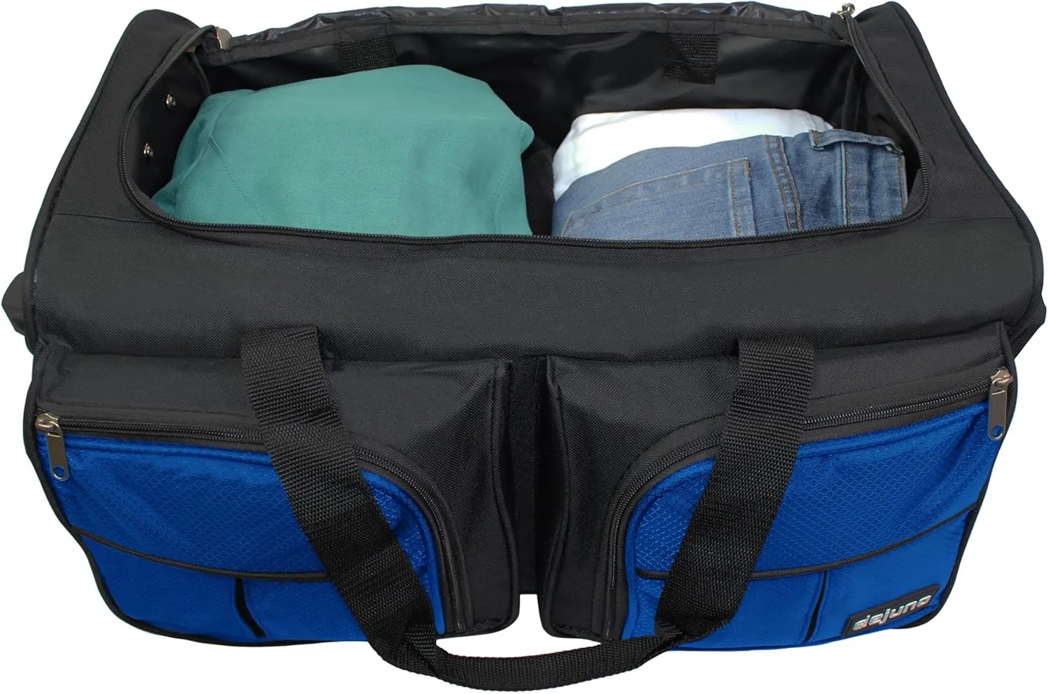 Dejuno 20-Inch Carry-on Rolling Duffle Bag, Blue, One Size