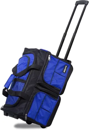 Dejuno 20-Inch Carry-on Rolling Duffle Bag, Blue, One Size
