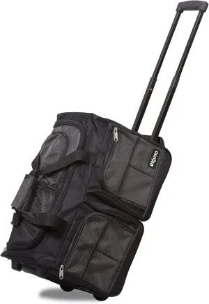 Dejuno 20-Inch Carry-on Rolling Duffle Bag, Charcoal, One Size