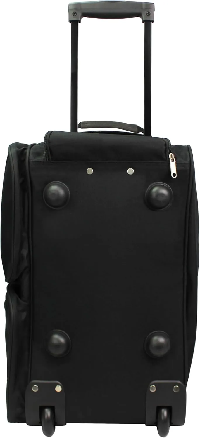 Dejuno 20-Inch Carry-on Rolling Duffle Bag, Charcoal, One Size