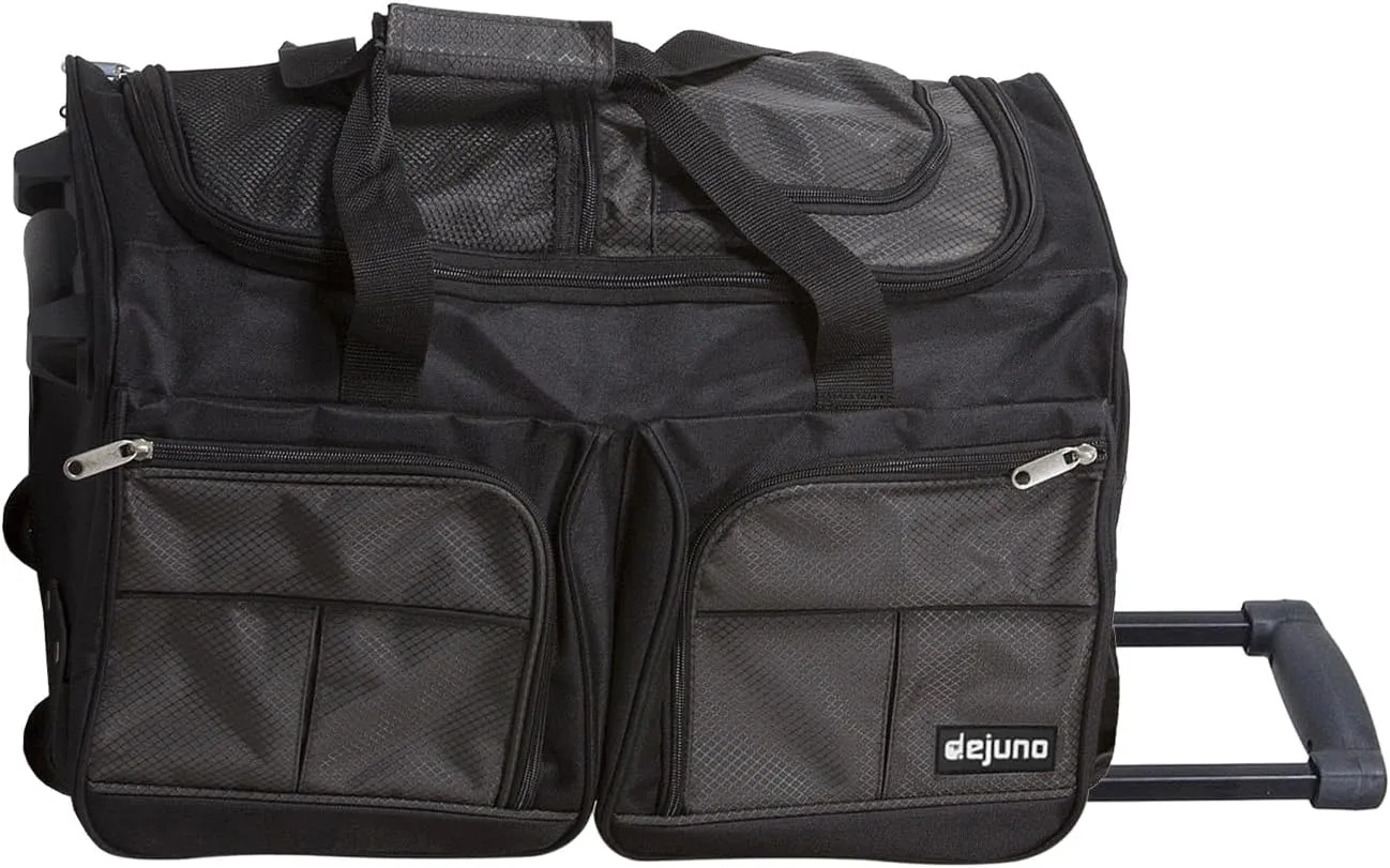 Dejuno 20-Inch Carry-on Rolling Duffle Bag, Charcoal, One Size