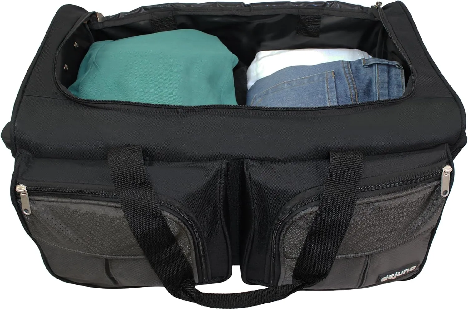 Dejuno 20-Inch Carry-on Rolling Duffle Bag, Charcoal, One Size