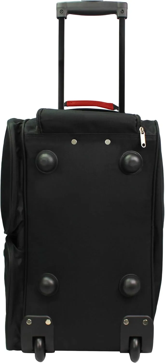 Dejuno 20-Inch Carry-on Rolling Duffle Bag, Red, One Size