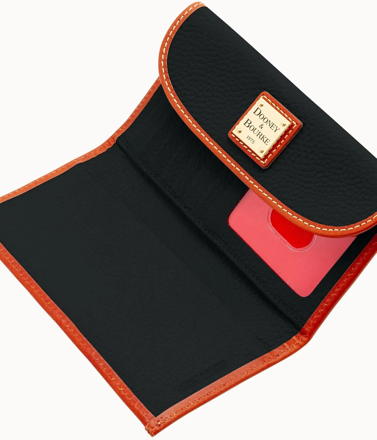 Dooney & Bourke Women's Continental Clutch in Pebble Grain Leather, Trifold Wallet with Multiple Card Holder