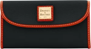 Dooney & Bourke Women's Continental Clutch in Pebble Grain Leather, Trifold Wallet with Multiple Card Holder