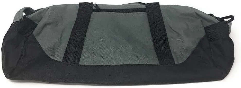 Duffle Bag, Gym Bag, Heavy Duty Travel Bag Sports Bag Two Tone (Gray - medium (18" x 9" x 9"))