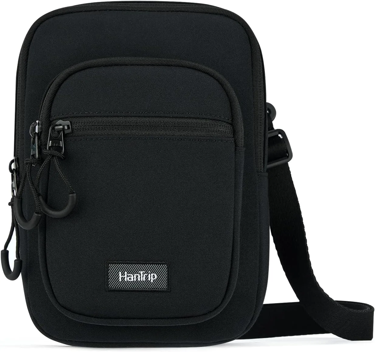Durable Crossbody Bag for Men and Women Adjustable Shoulder Sling Bag with Multiple Zipper Pockets Unisex Daypack