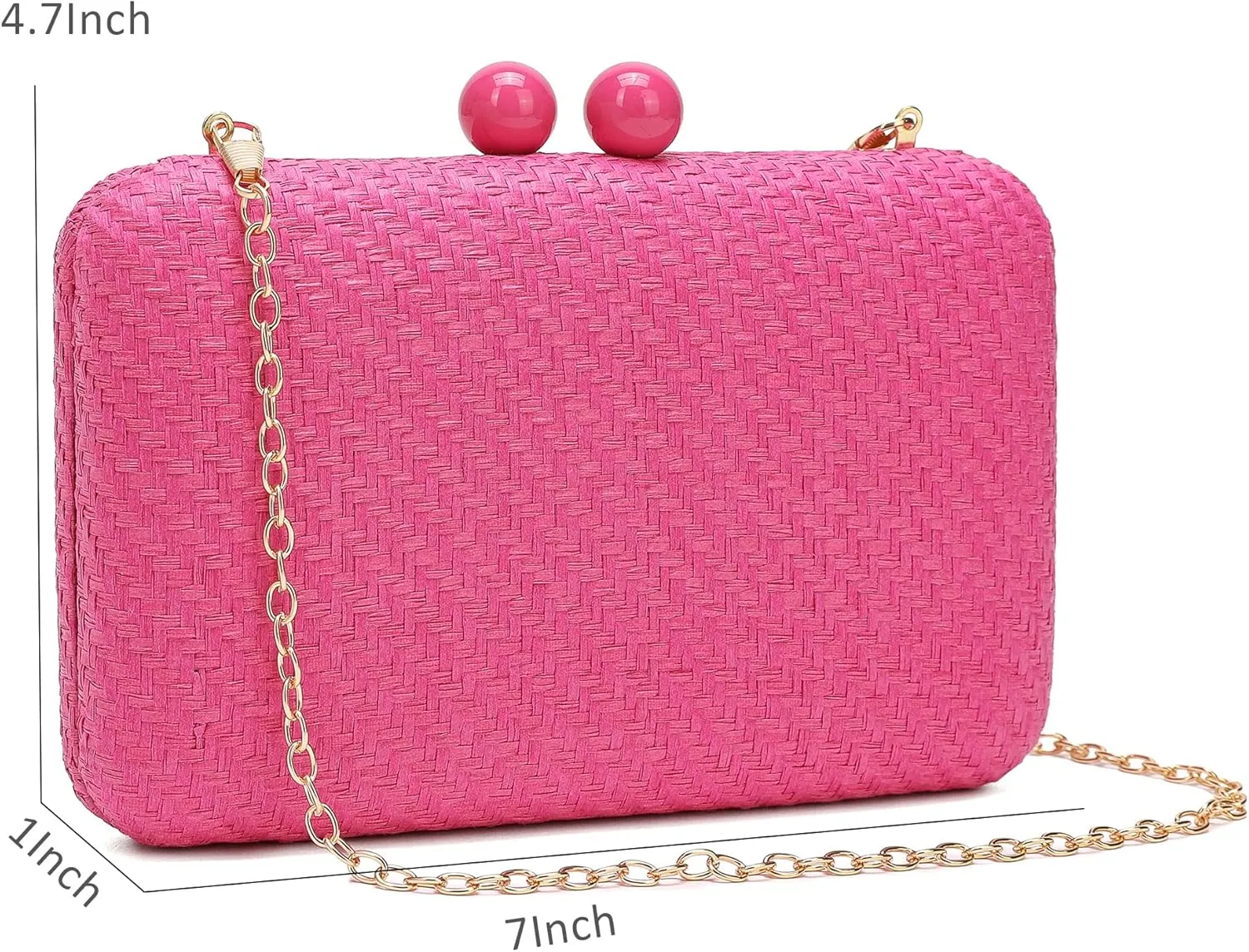 Evening Clutch Bag Solid Color Classic Bridesmaid Bag Bright Color Formal Handbag Suitable for Wedding/Prom/Black Tie Events
