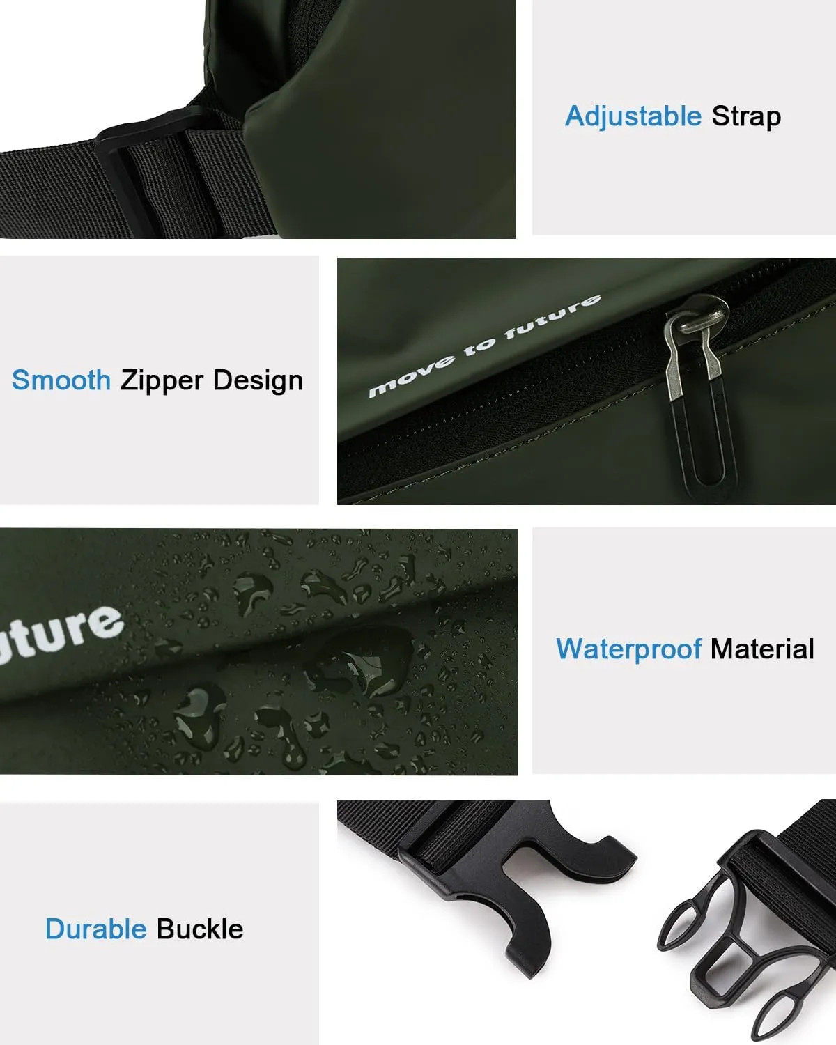 Fanny Pack for Men & Women - Waterproof Anti-Theft Sling Bag with Multiple Pockets, Waist Pack & Crossbody Chest Bag for Travel, Gym, Hiking, Cycling