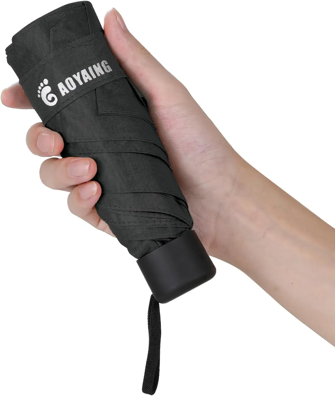 GAOYAING Compact Travel Umbrella with Case Sun&Rain Lightweight Small and Compact Suit for Pocket Black,34 Inches