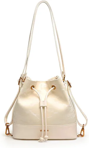 Hobo Bucket Bags for Women PU Leather Trendy Shoulder Purses Small Crossbody Bag with Adjustable Strap