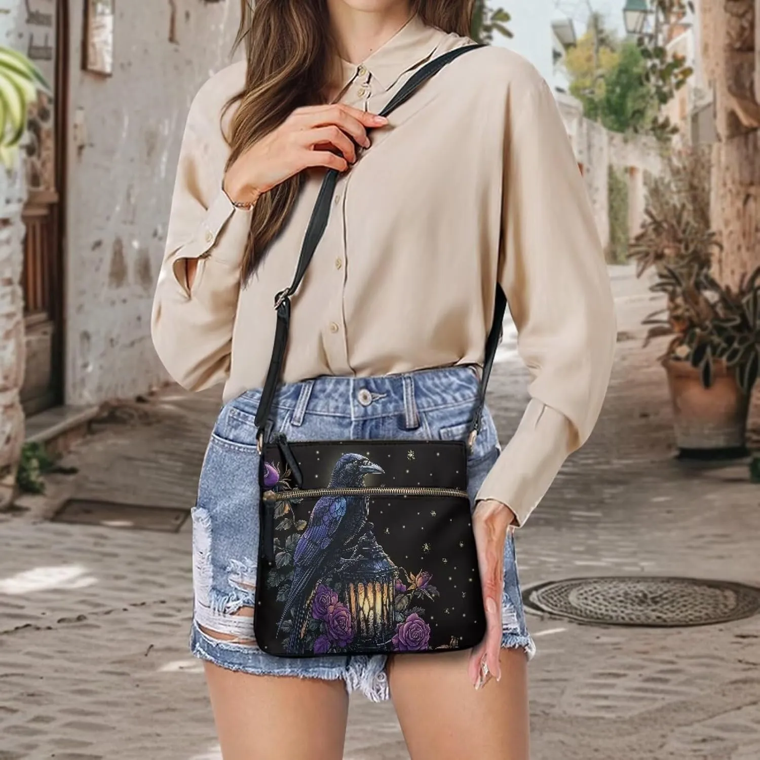 HUGS IDEA Crossbody Purse for Women,Lightweight Crossbody Bag Soft Leather Women's Shoulder Handbags