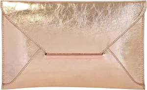 JNB Crushed Metallic Envelope Clutch