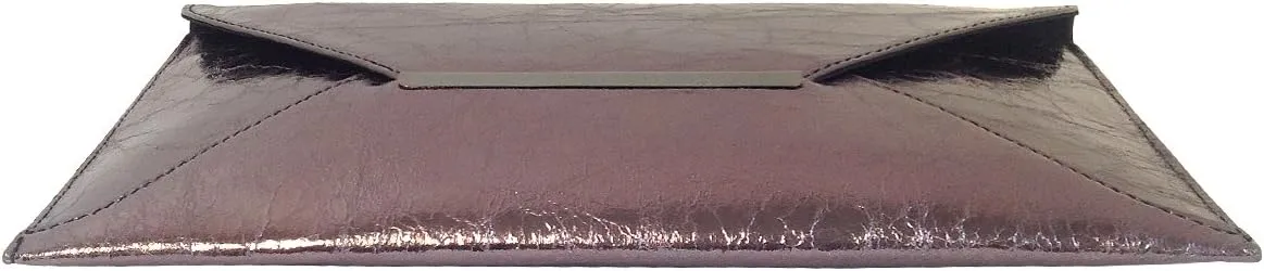 JNB Crushed Metallic Envelope Clutch