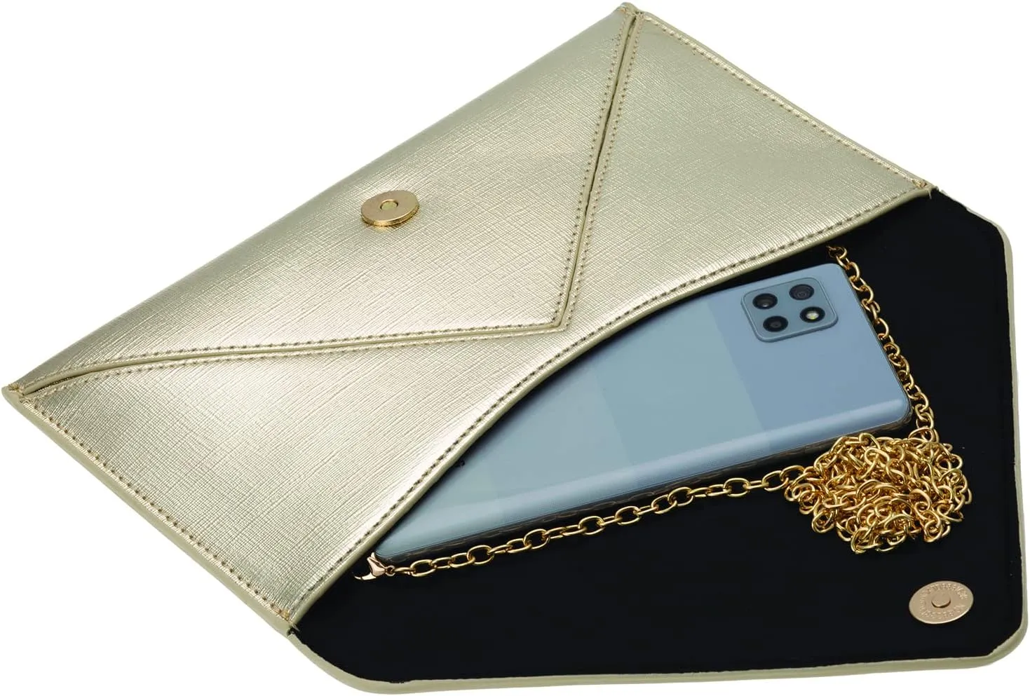 JNB Women's Metallic Material Clutch Purse