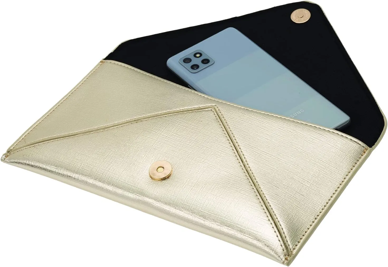 JNB Women's Metallic Material Clutch Purse