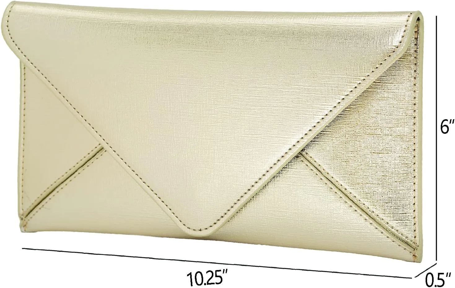JNB Women's Metallic Material Clutch Purse