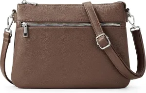 KALIDI Crossbody Bag Vegan Leather Casual Zipper Work Bag Weekender Hobo for Women shoulder Travel Dating
