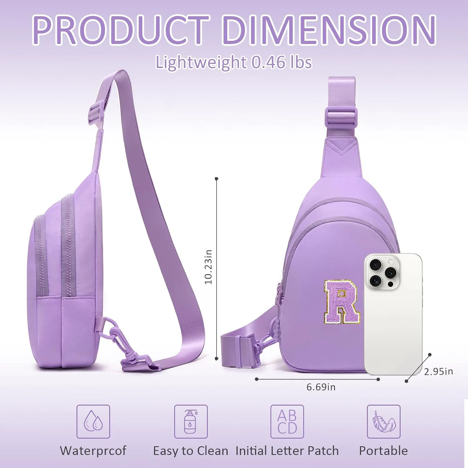Kids Crossbody Small Sling Bag Initial Girls Fanny Pack Belt Bag Cute Backpack Purse Chest Bag for Girls Gifts