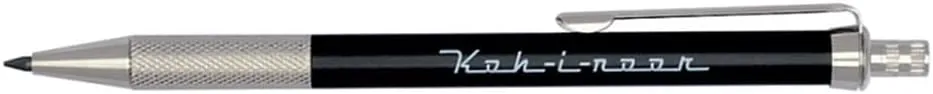 Koh-I-Noor Toison d'Or Notebook Incremental Clutch Lead Holder with 2mm x 90mm Lead, Black, 1 Each (5608CN1005KK)