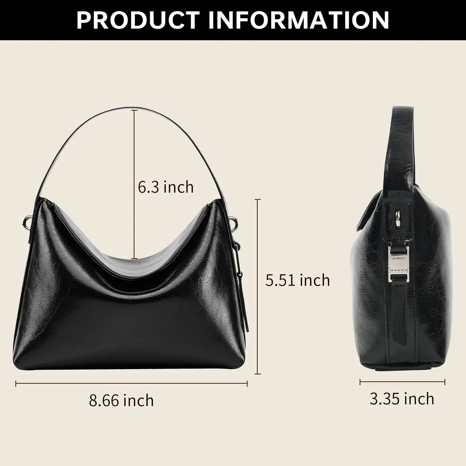 LA FESTIN Small Purse Leather Handbags for Women: Shoulder Crossbody Bag - Handbag with Strap