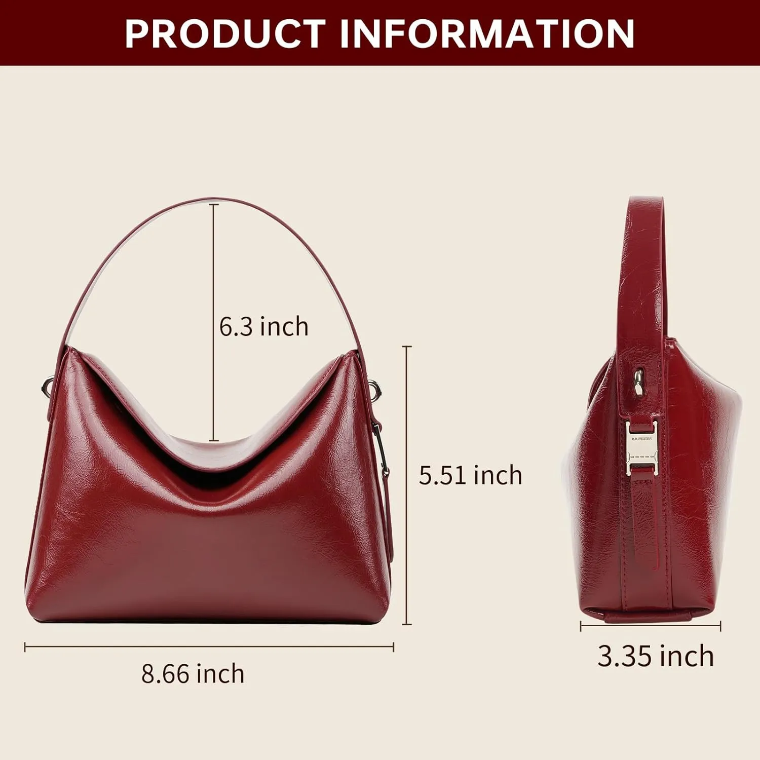 LA FESTIN Small Purse Leather Handbags for Women: Shoulder Crossbody Bag - Handbag with Strap