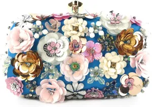 Lanpet Women Clutches Flower Evening Handbag Chain Strap Shoulder Bag
