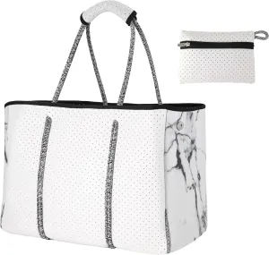 Neoprene Tote Bag Summer Beach Bag Travel Shoulder Bag Waterproof Pool Bag for Women & Men