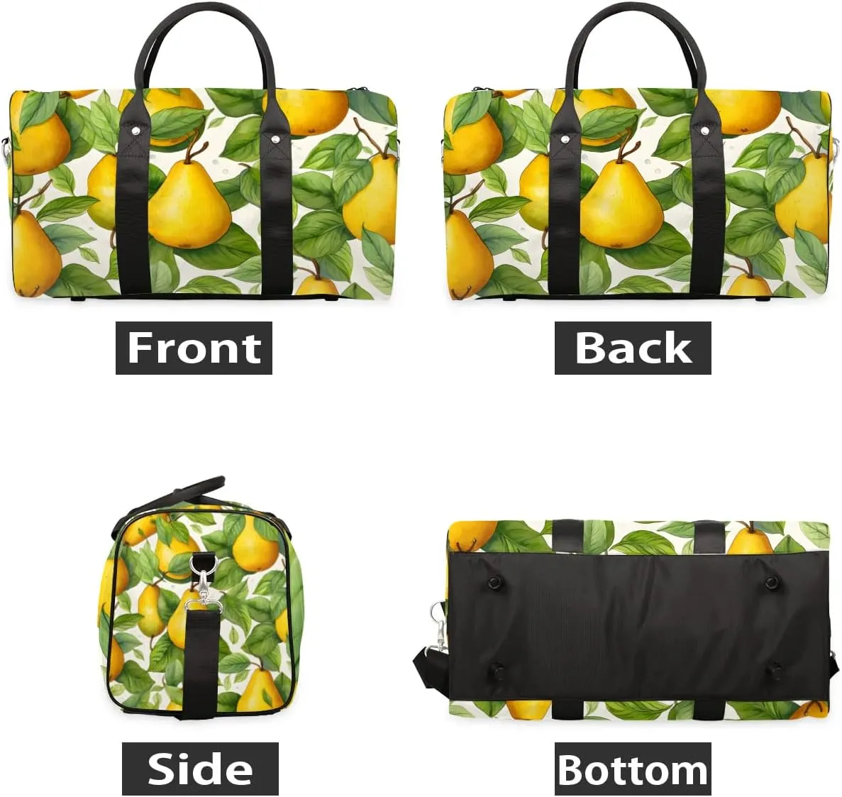 Pear Leaves Foldable Lightweight Duffle Bag for Travel - Waterproof Carry On Bags for Airplanes, Travel Duffel Bags for Gym, Weekend