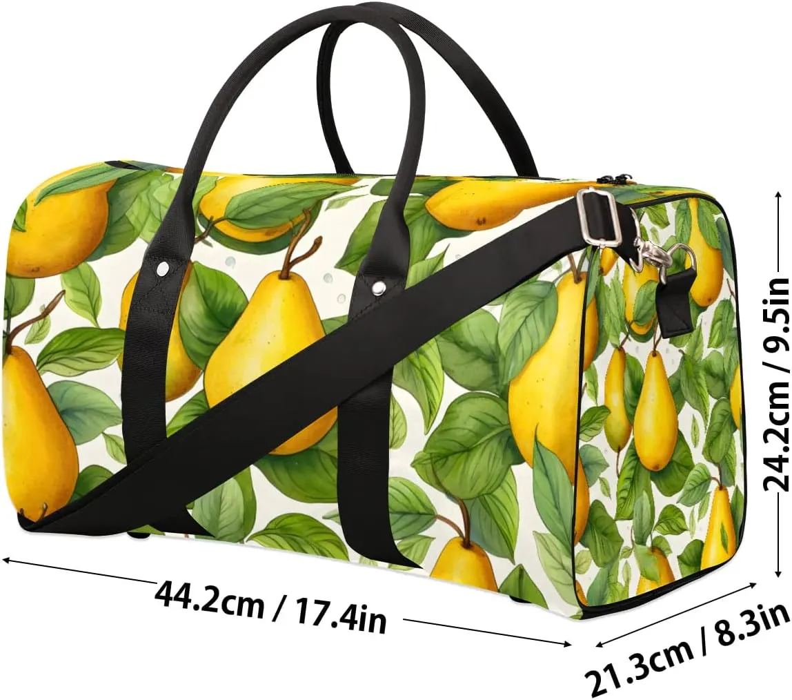 Pear Leaves Foldable Lightweight Duffle Bag for Travel - Waterproof Carry On Bags for Airplanes, Travel Duffel Bags for Gym, Weekend