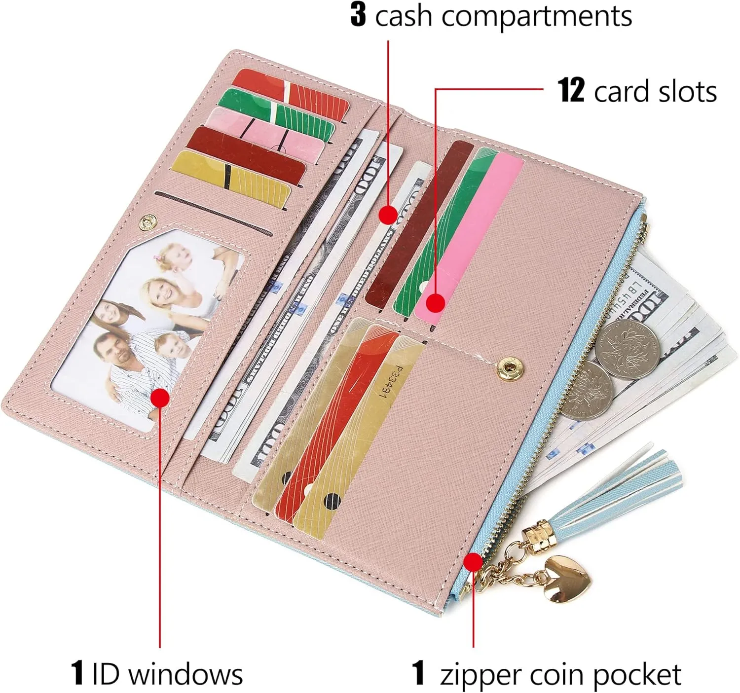 Slim Wallets/Clutch for women blue