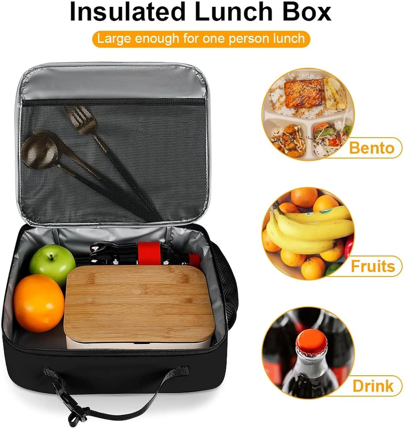 Sugar Skull Flower Reusable Lunch Box Insulated Lunch Bag Cooler Bag Lunchbox Meal Food Container Tote Bag for Women Kids Girls Boy School Camping Hiking Picnic Beach Travel