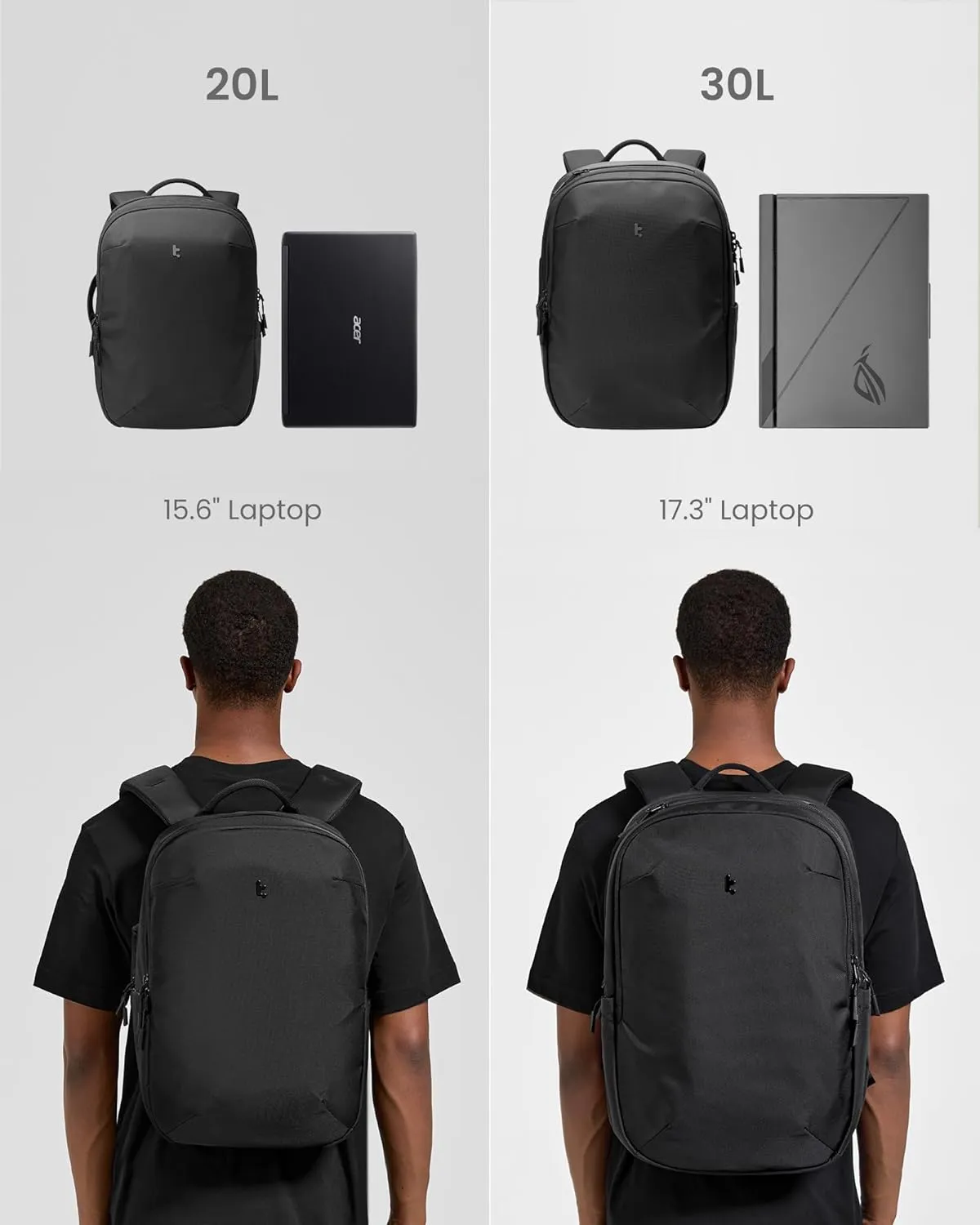 tomtoc 17.3 Inch Laptop Backpack, Waterproof Daypack Travel Computer Backpack, Great for Daily Commute, Urban Explore, Weekend Trip, Business trip, Cordura Material Casual Pack, 30L