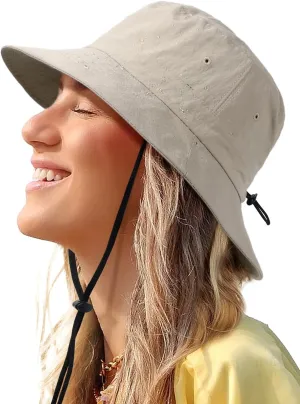 Waterproof Bucket Hat for Women Men Rain Hat UPF 50  Wide Brim Boonie Sun Hat Foldable Summer Floppy Beach Fishing Safari Hat